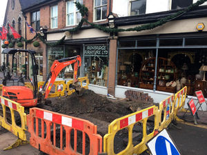Supporting image for story: Burst water pipe closes main road through Ironbridge