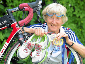 Supporting image for story: Newport triathlete's third European gold at age 69