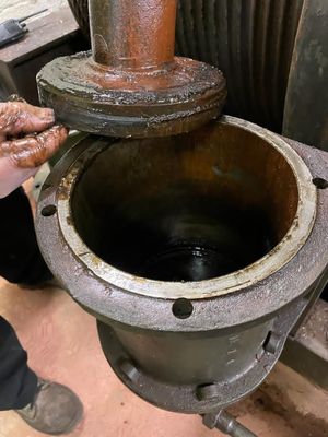 Brake piston seals which needed repairing