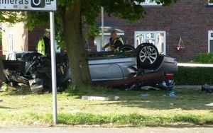 The aftermath of the crash. Photo: Gavin Allan