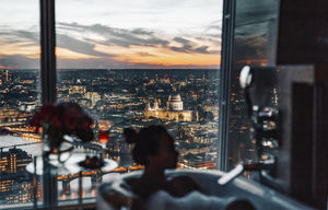 A view from the Shangri-La Hotel at The Shard in London