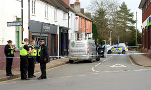 Scene of the incident in Upper Street, Tettenhall, after the woman was injured