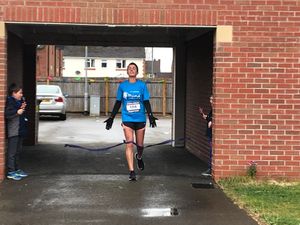 Isha was even given a tape to run through as she crossed the finish line