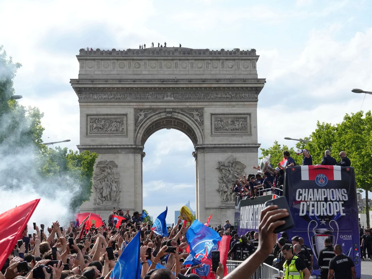 Carnival atmosphere in Paris after Champions League success   Express & Star