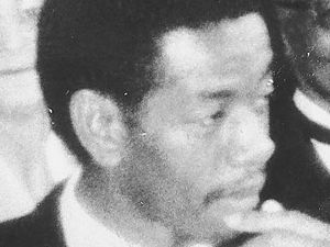 Clinton McCurbin pictured at a wedding shortly before his death in a Wolverhampton shop in 1987.