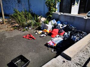 Fly-tipping at the former Butler's Arms site in Harden Road, Walsall