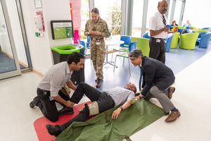 Midland Centre for Spinal Injuries consultants rescuing the ‘casualty’ Lee Osbourne