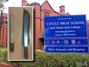 Supporting image for story: Huge machete and cosh seized at Black Country school