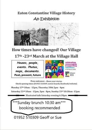 Flyer for exhibition with opening times