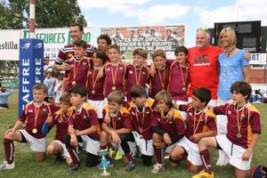 Peter Boland with his successful Alcobendas youth team in Spain