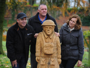 Community liaison officer Ray Ebanks, Councillor Carl Creaney, and development officer Alison Bate.