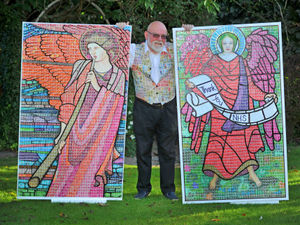 Supporting image for story: Staffordshire artist puts stamp of authority on artwork