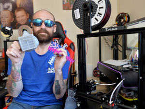 Supporting image for story: Blind man uses voice recognition software to create PPE