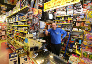 Alan surrounded by his wares