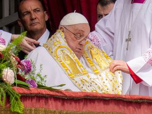 Pope Francis at St Peter's Basilica on Easter Sunday