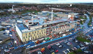 Fresh aerial images of the new building at Royal Shrewsbury Hospital.