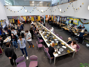 Supporting image for story: 'This should happen more often!' Students gather for tea, cakes and networking at Big Lunch