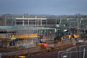 Construction of the outlet village started last year