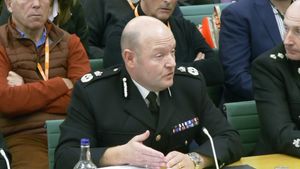 Craig Guildford, Chief Constable, West Midlands Police appearing before the Home Affairs Committee, for a hearing on Football Policing, at the House of Commons, London.