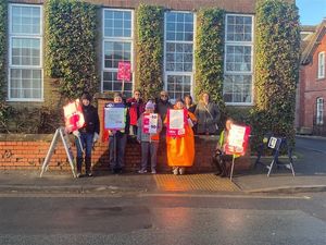 Supporting image for story: Shropshire university staff hold demonstration - and say they simply can't afford to strike  