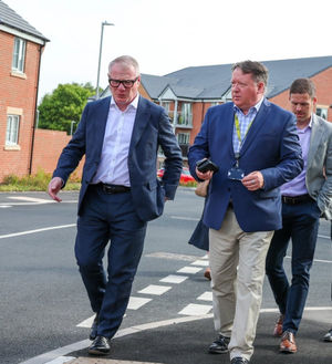 (l-r) Mayor Richard Parker with Gary Fulford, whg's group chief executive and Stuart Penn, Lovell's managing director central region. PIC: West Midlands Combined Authority