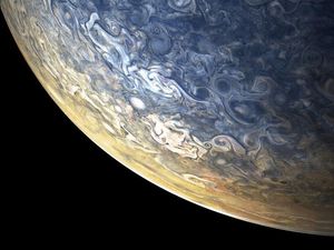 Supporting image for story: Nasa’s Juno spacecraft has delivered a fresh batch of spectacular Jupiter photos