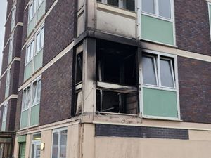 The fire broke out in a first floor flat