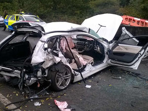 Supporting image for story: PICTURED: Driver cut free from car and airlifted to hospital after Staffordshire crash