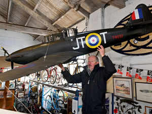 Supporting image for story: Wolverhampton war hero honoured with scale model aircraft at heritage centre  