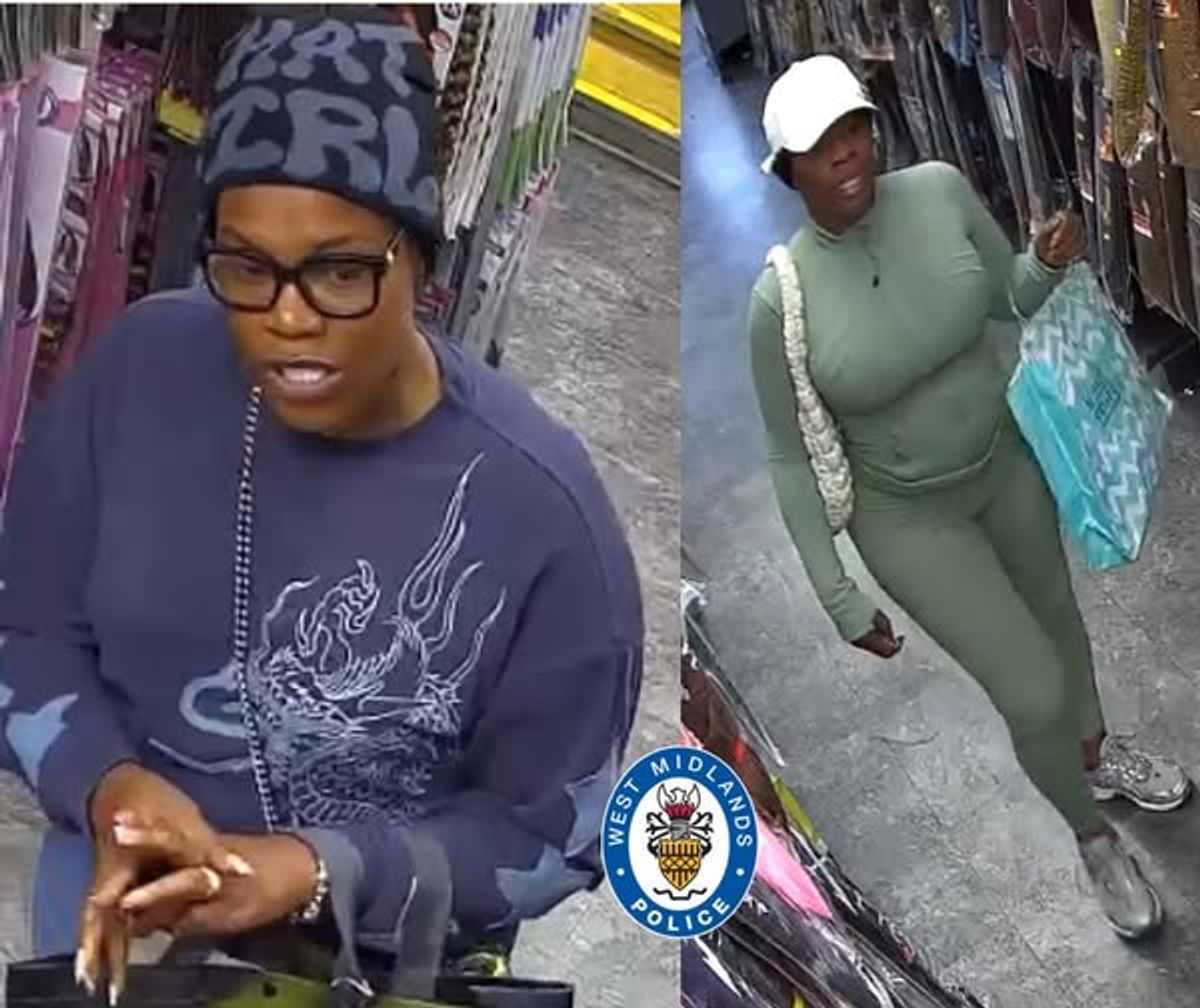 Police probing the theft of wigs from a Woverhampton hair and beauty shop want to know who these two women are