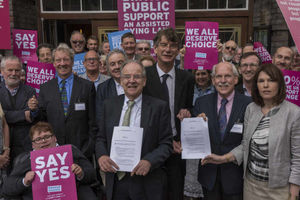 Rob Marris with Dignity in Dying campaigners