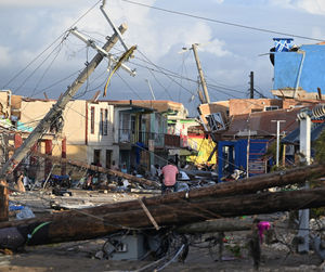 Odette's family have been sending her images of the destruction.