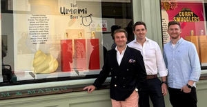 Umami Bros at Fortnum & Mason. From left: Aaron Burgess-Smith, Elliot Cornish-Sheasby, James Killer
