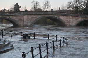 Flood defences in Bewdley