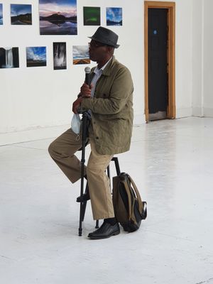 Dr. Vanley Burke was guest of honour at the exhibition launch