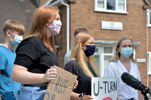 The protest in Codsall