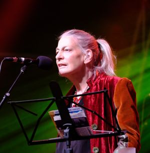 June Tabor performs with Oysterband at Shrewsbury Folk Festival. Photo: John Hooper