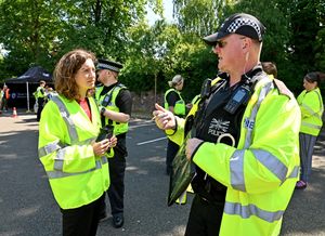 Sarah Coombes MP joins Pc Paul Styler on a police operation in West Bromwich, to check vehicles for 'ghost plates' and other driving offences