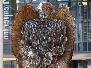 Supporting image for story: Shropshire's Knife Angel inspires weapon surrenders in Derbyshire