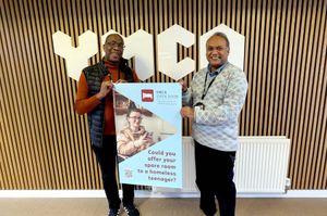 Stanley Ifamene, YMCA Black Country Group Open Door manager, left, with John Kumar, host co-ordinator