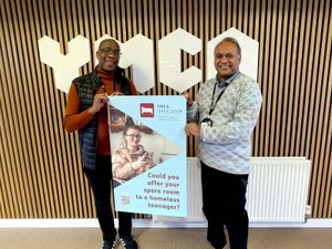 Stanley Ifamene, YMCA Black Country Group Open Door manager, left, with John Kumar, host co-ordinator