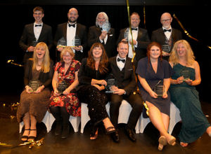 The winners celebrate  