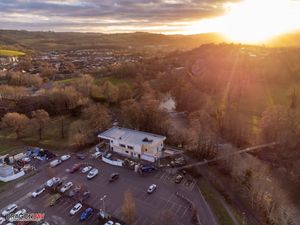 An overhead view of the Riverside Venue