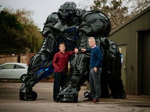 Supporting image for story: Gorilla drives home environmental message at Oswestry's British Ironwork Centre 