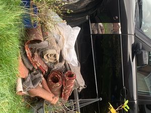 Some of the water damaged household goods from the flooded homes