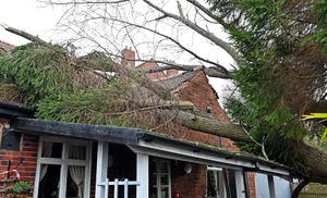 The Bell and Bear pub, Rowley Regis, where a tree fell in the storm on Sunday