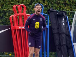 Jordan Henderson jokes in England training