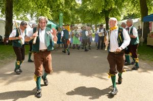 .Morris dancers entertain the crowds