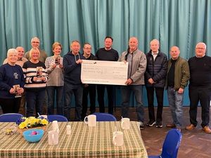 Supporting image for story: Former Goodyear workers give £2,000 to Wolverhampton group helping people with dementia