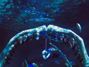 Supporting image for story: Bear Grylls Adventure aquarists play Cupid for resident sharks - with pictures and video